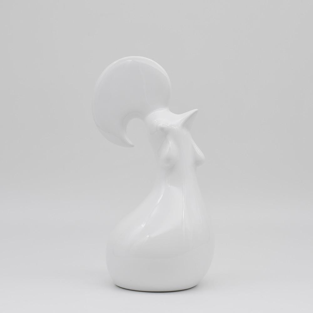 luisa-paix-o-coq-c-ramique-blanc-artisanat-caldas-21cm image 2