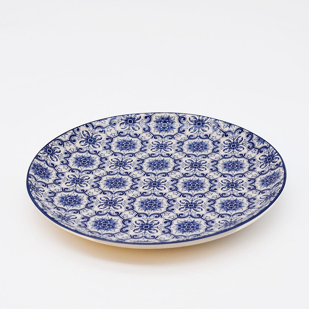 luisa-paix-o-padr-o-assiette-c-ramique-bleue-20-cm image 4