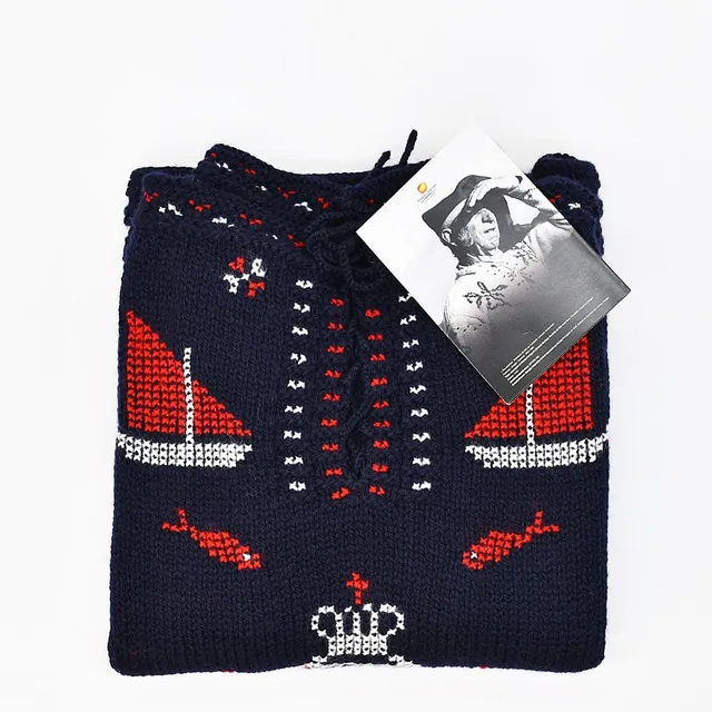 luisa-paix-o-poveira-pull-laine-bleu-h-f-fait-main image 1