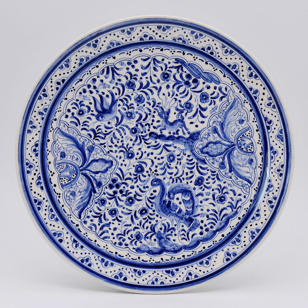 luisa-paix-o-coimbra-assiette-c-ramique-bleue-29cm-pi-ce-unique image 4