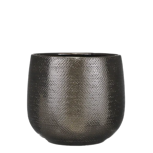mica-decorations-gabriel-pot-fleurs-c-ramique-bronze-25x29cm image 1