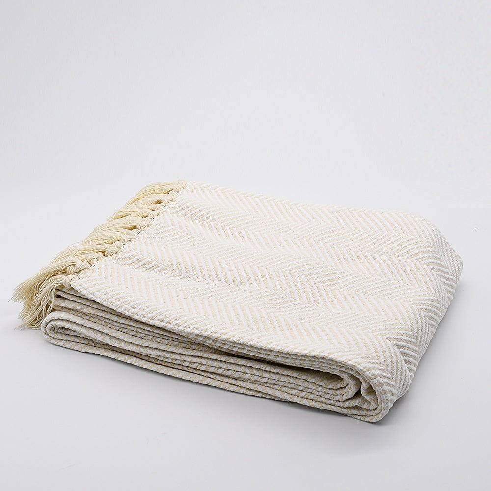 luisa-paix-o-chevrons-plaid-coton-blanc-200x135-cm image 2