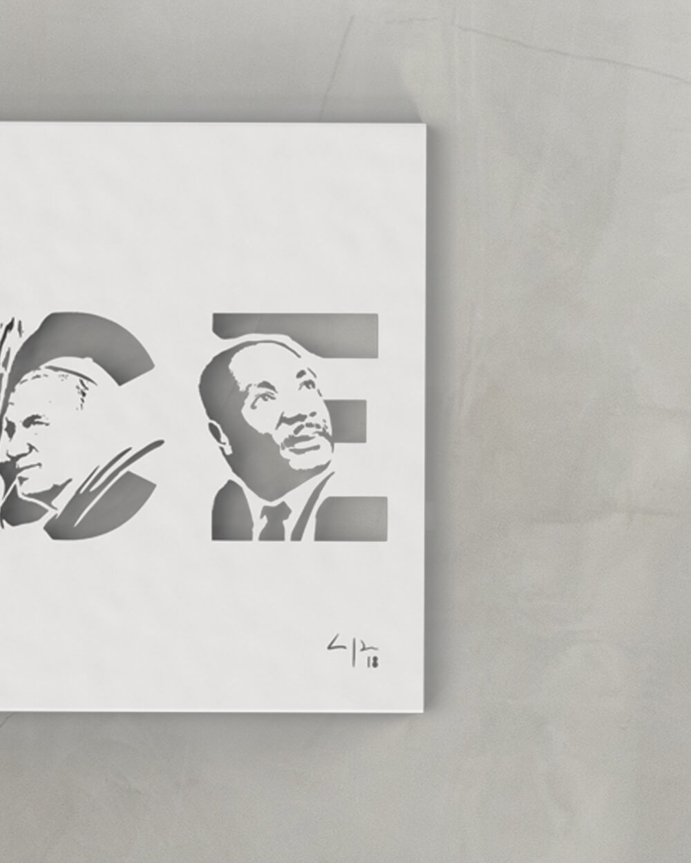 je-suis-art-tableaux-peace-tableau-m-tal-mandela-gandhi image 5