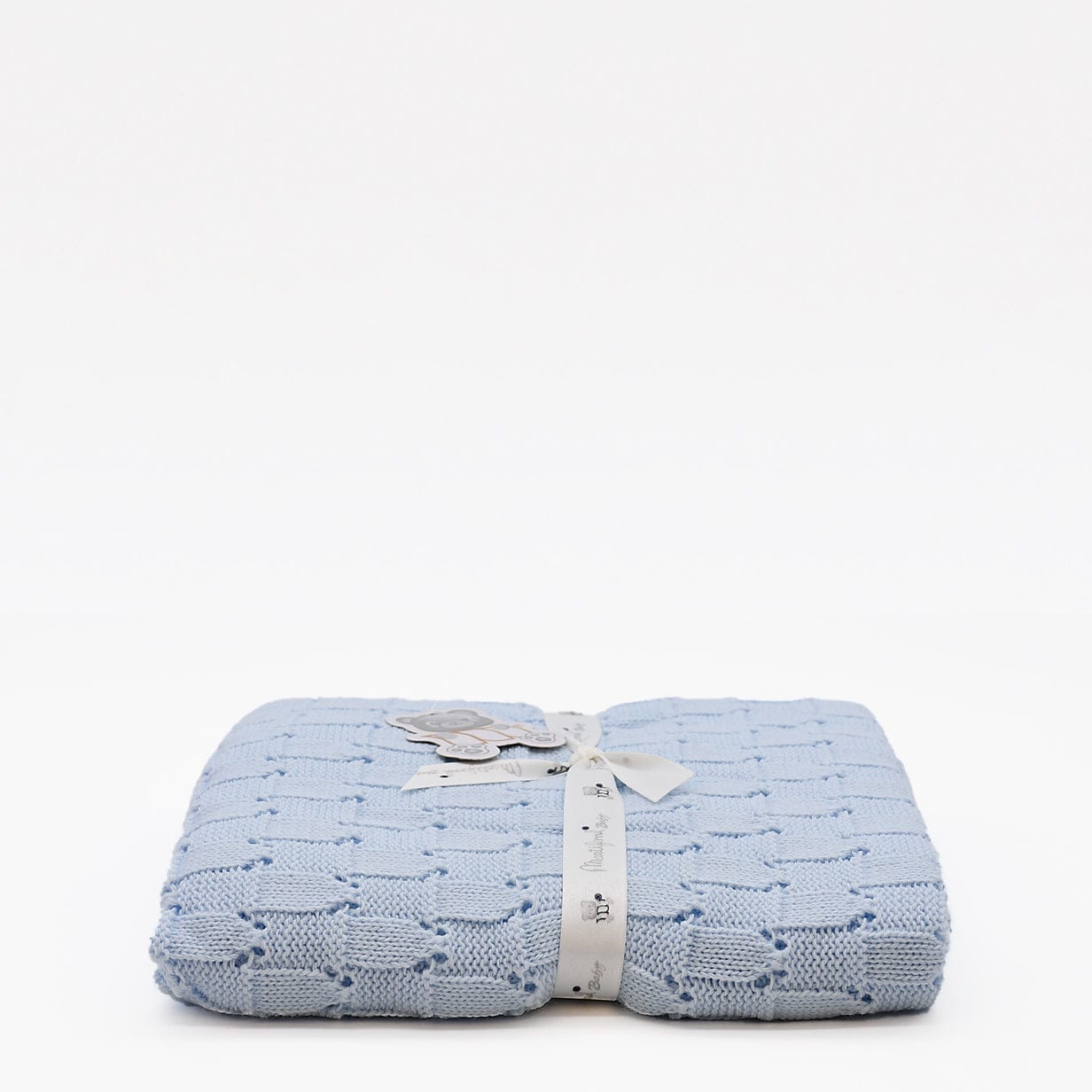 luisa-paix-o-linge-couverture-b-b-maille-bleu-85x85cm image 1