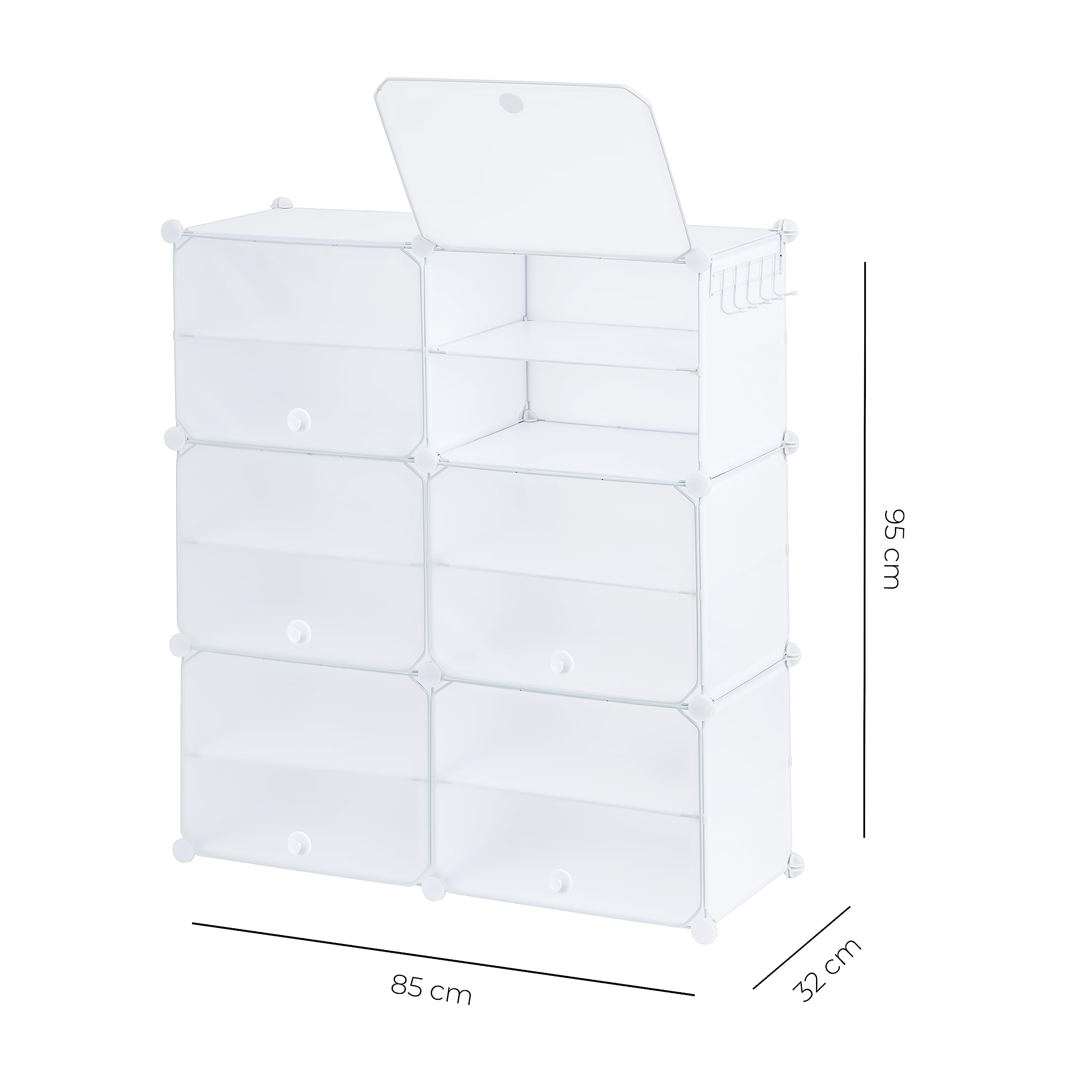 baroni-home-organizzazione-meuble-chaussures-blanc-12-compartiments image 3
