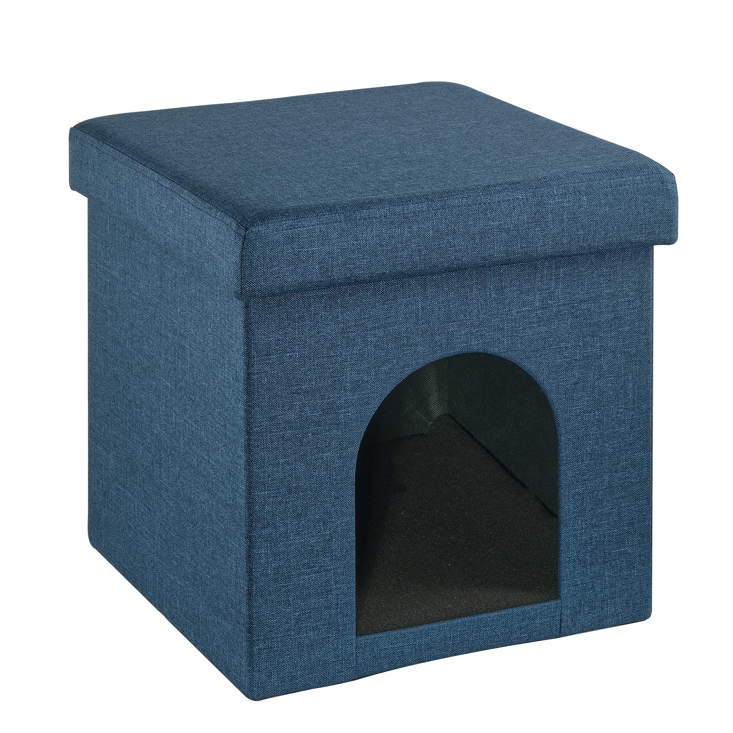 baroni-home-pet-panier-chien-chat-taupe-pliable-38x38x38 image 7