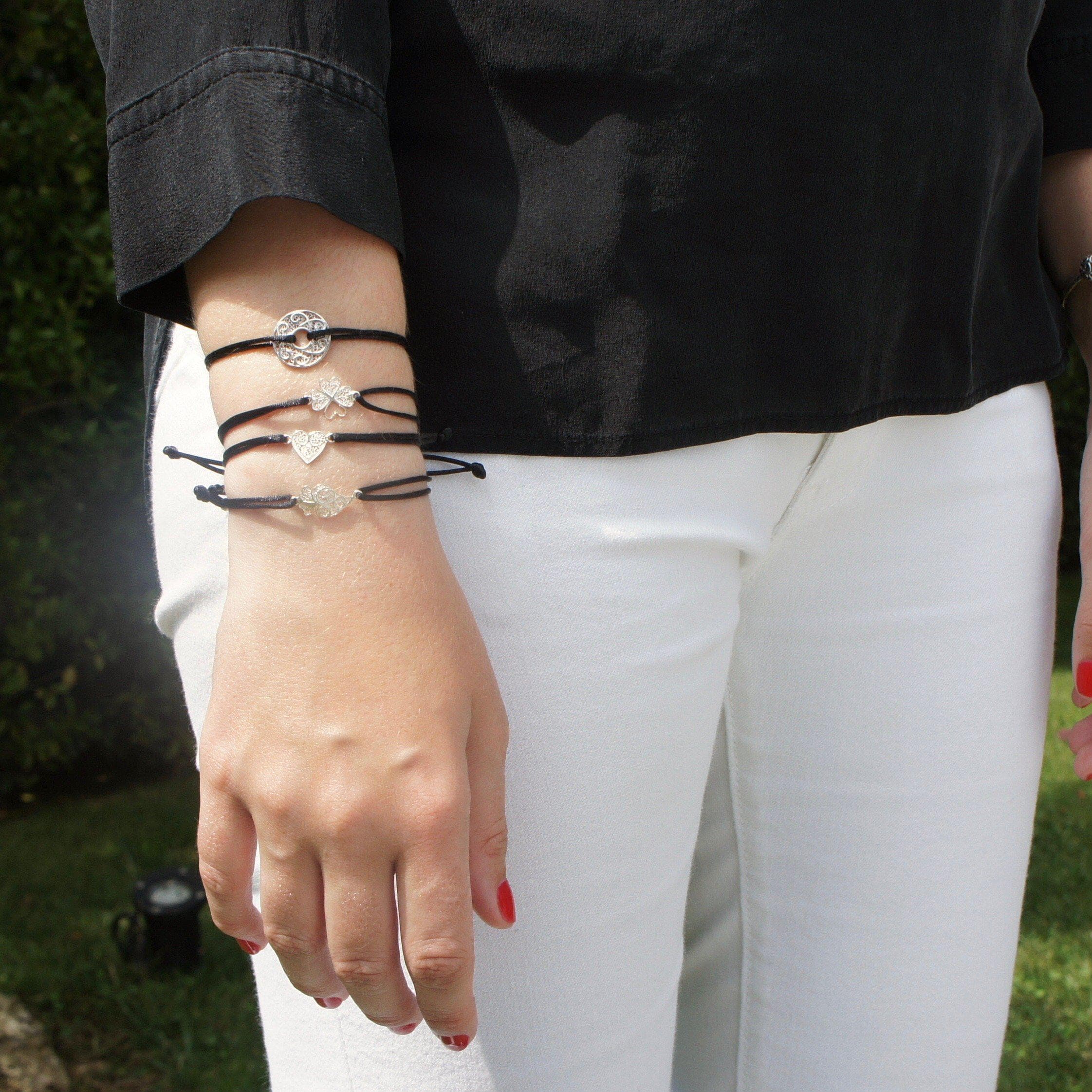 luisa-paix-o-infinito-bracelet-argent-925-noir image 4
