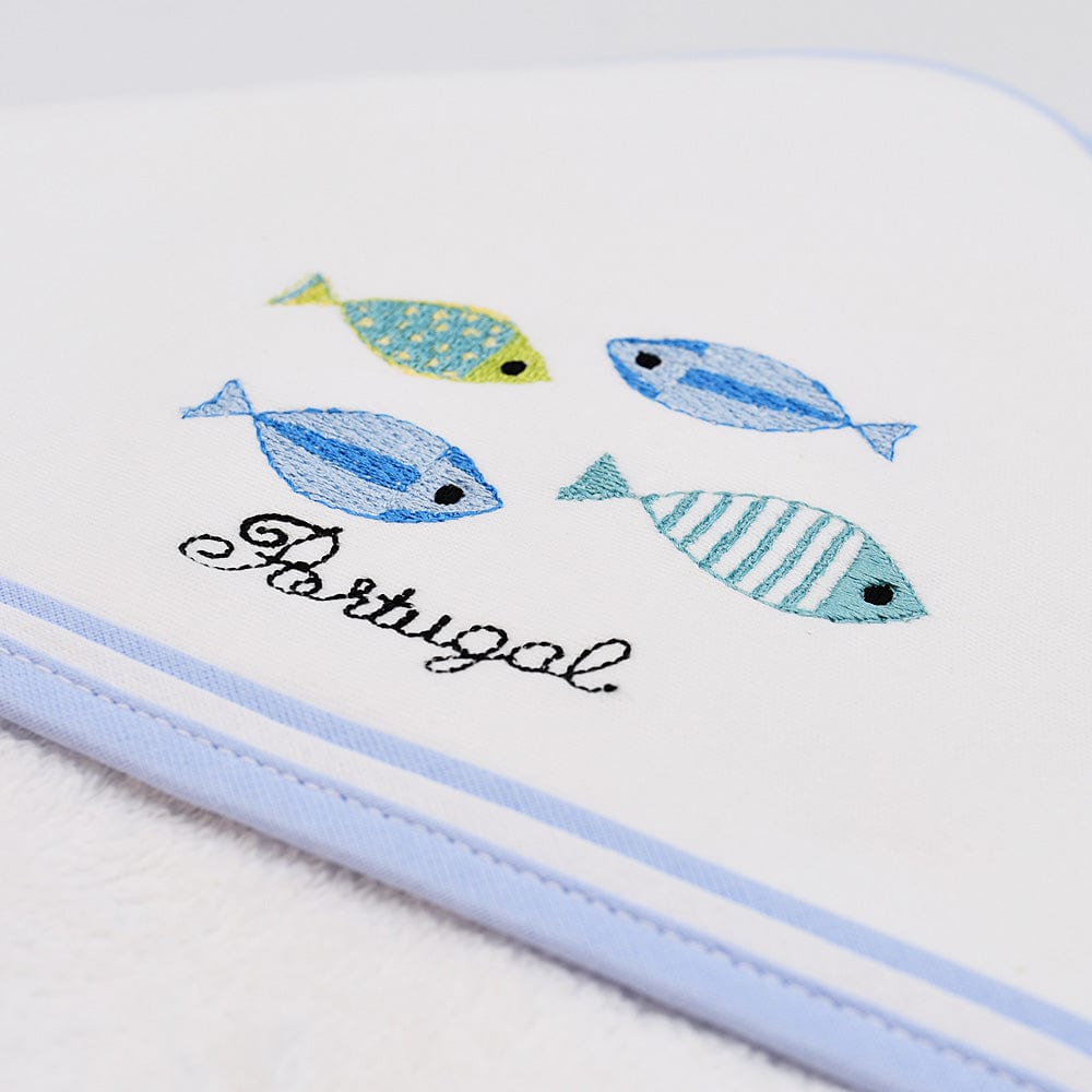 luisa-paix-o-drap-de-bain-b-b-capuche-sardines-bleu-100x100cm image 4