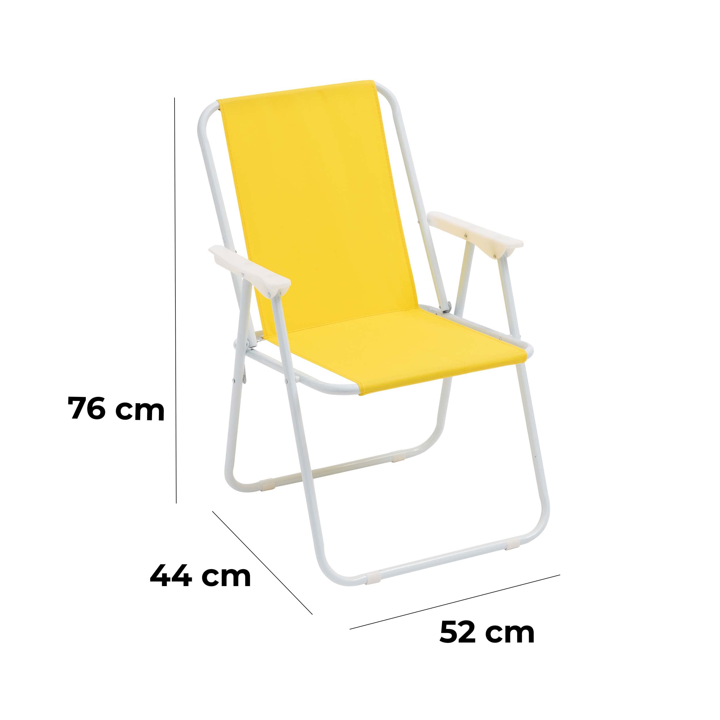 baroni-home-outdoor-chaise-pliante-jaune-1-pi-ce-toile image 3