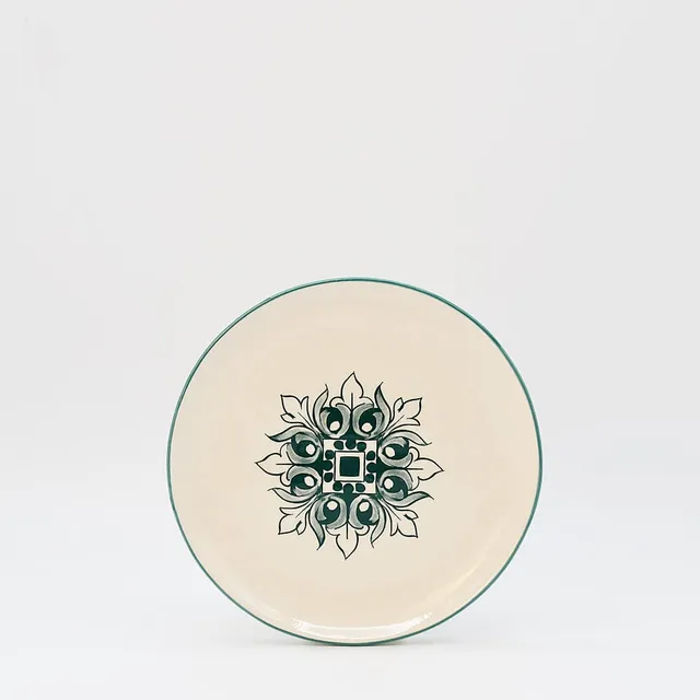 luisa-paix-o-bras-o-assiette-c-ramique-verte-20-cm image 1