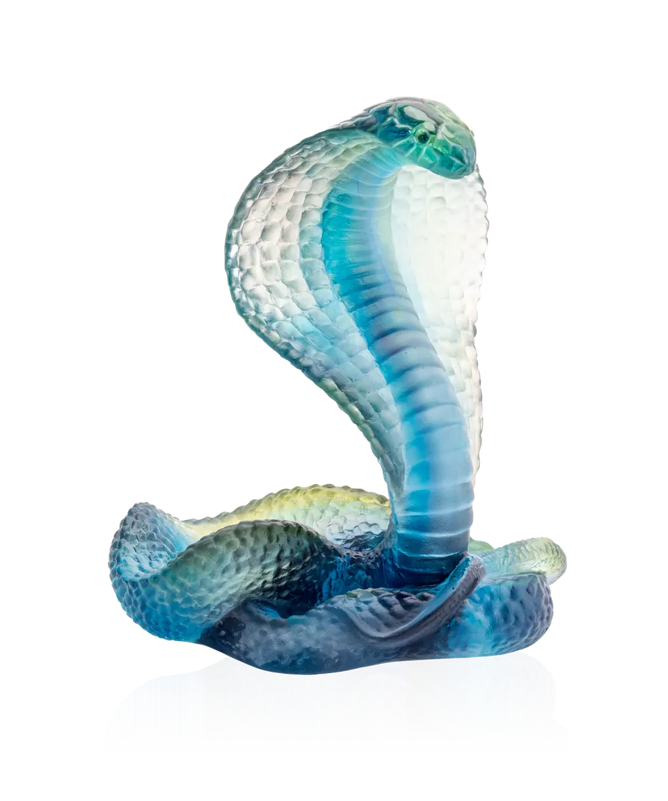 daum-naja-bleu-sculpture-cobra-cristal-500-ex image 1