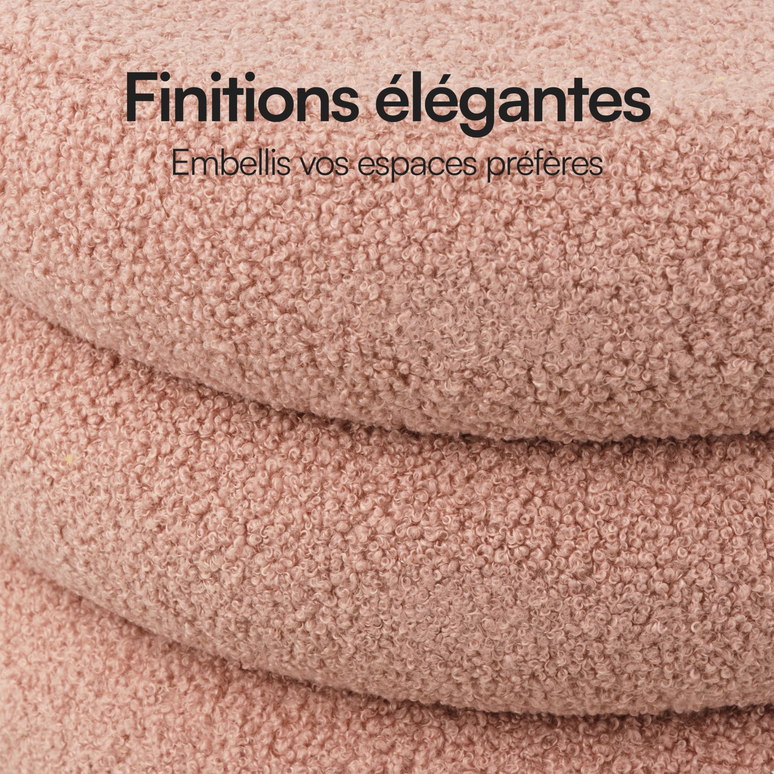 baroni-home-pouf-macaron-pouf-sherpa-rose-38x38x41-cm image 5
