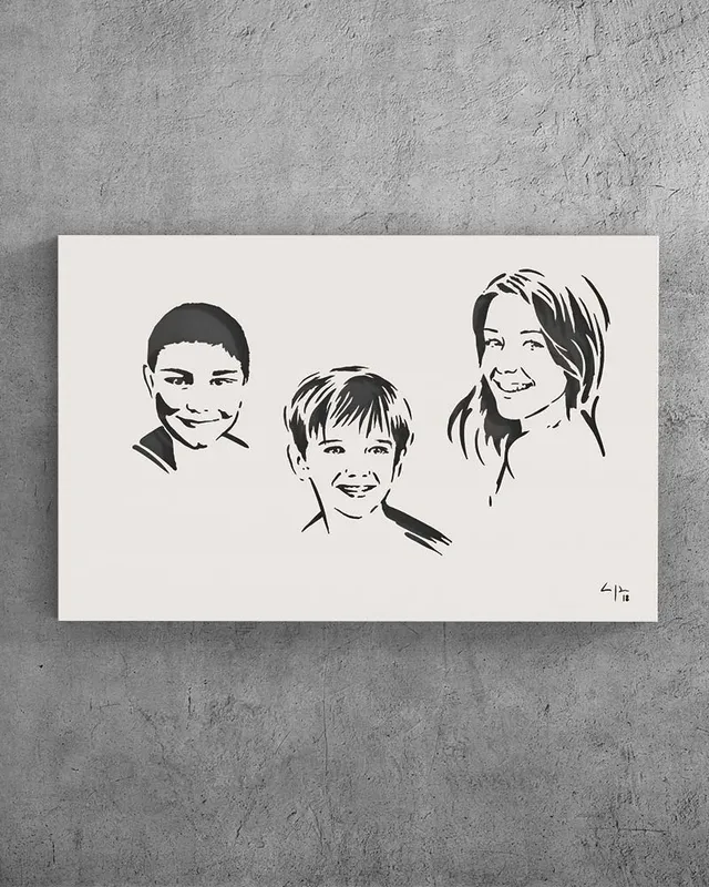 je-suis-art-portrait-tableau-personnalis-d-co-murale-m-tal image 1