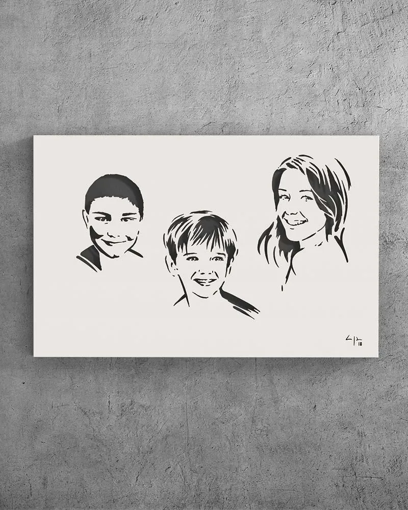 je-suis-art-portrait-tableau-personnalis-d-co-murale-m-tal image 1