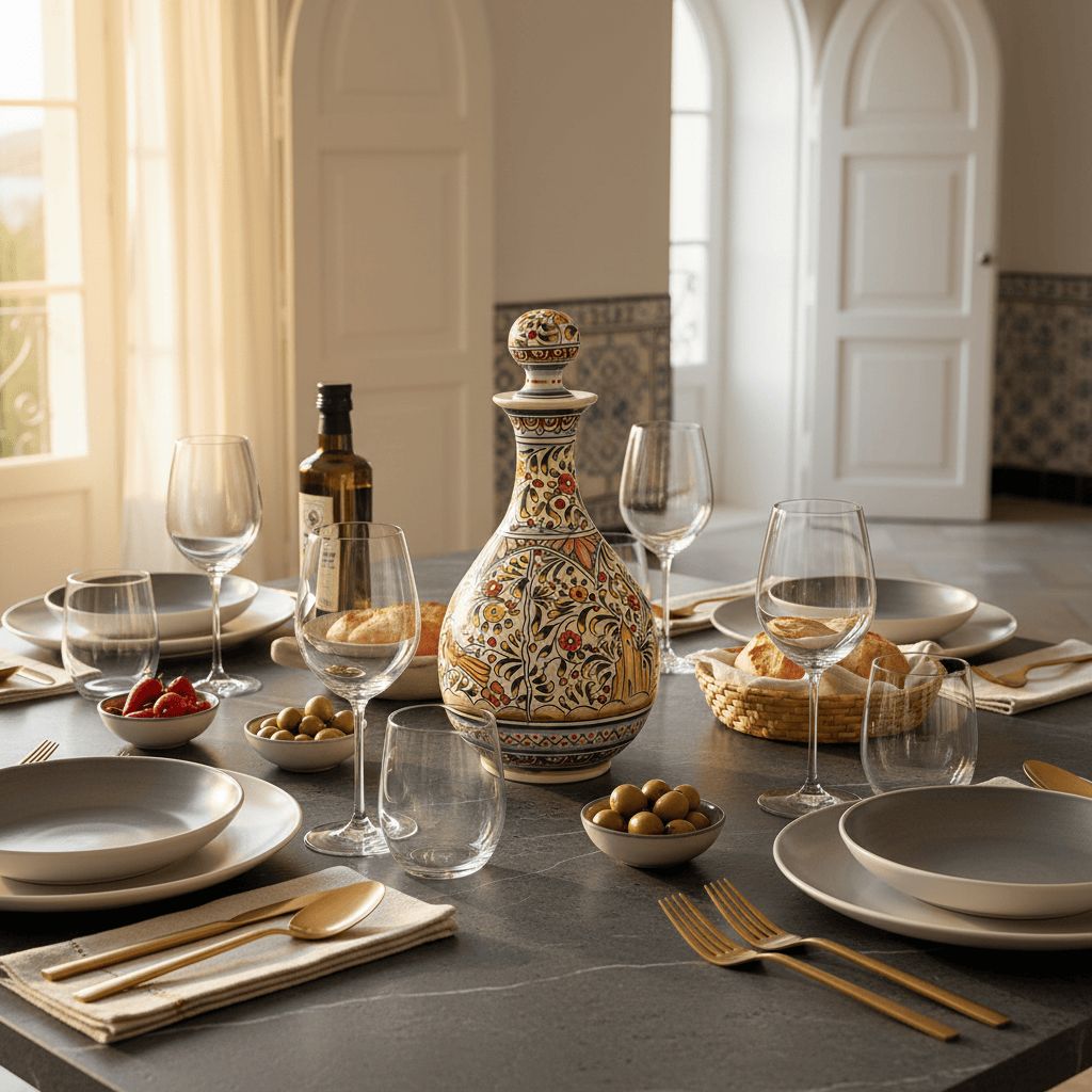 luisa-paix-o-carafe-c-ramique-coimbra-florale-29-cm image 2