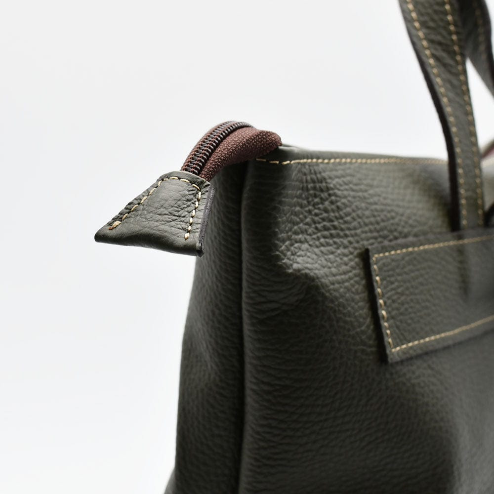 luisa-paix-o-sac-dos-cuir-vert-olive-cuir-grain-33cm image 6