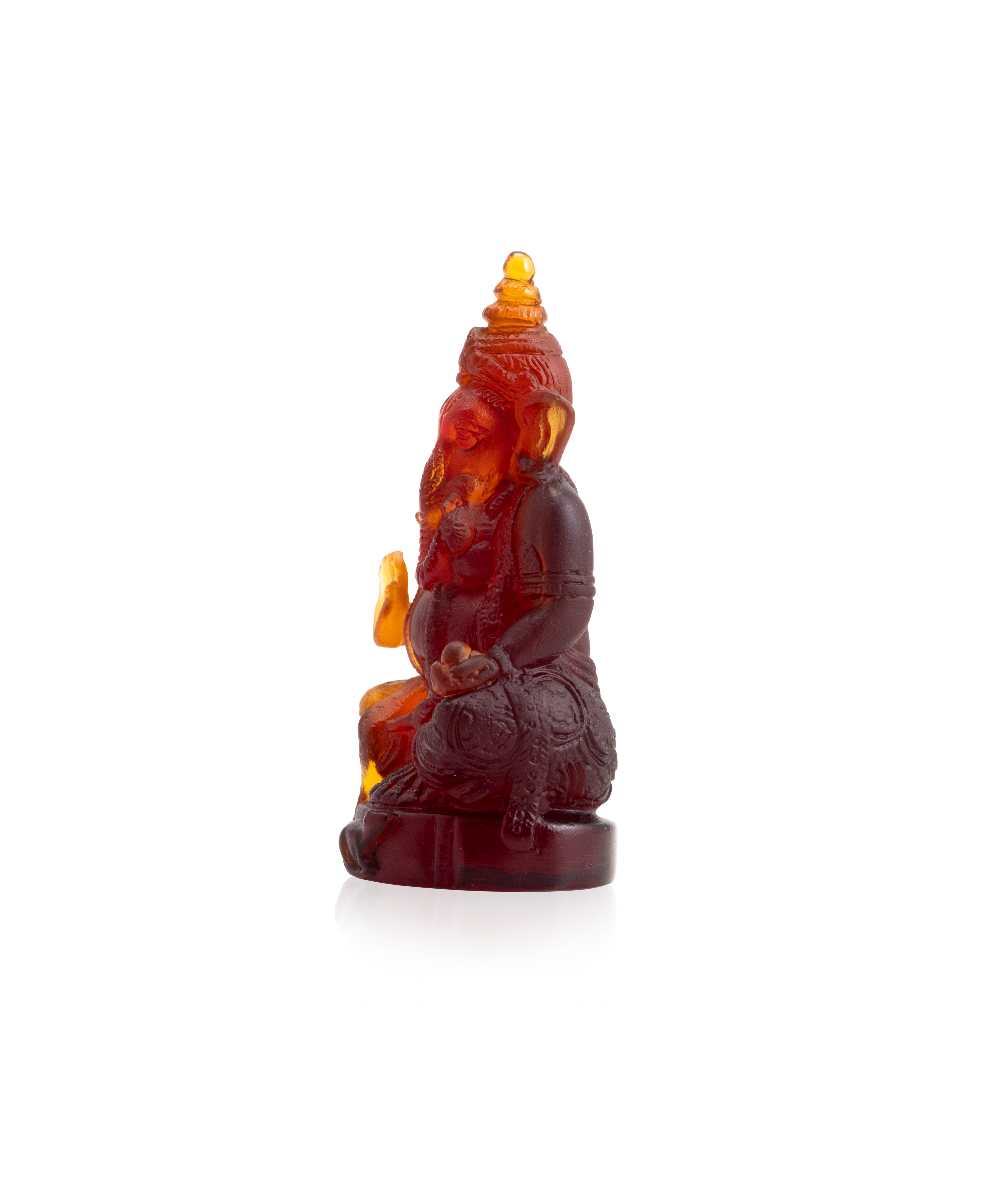 daum-art-cristal-ganesha-statuette-ambre-fonc-cristal image 2