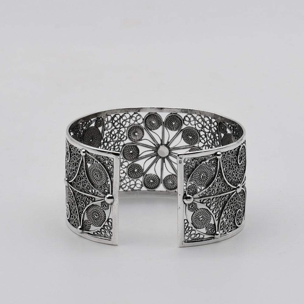 luisa-paix-o-bracelet-manchette-argent-925-filigrane-oxyd image 3