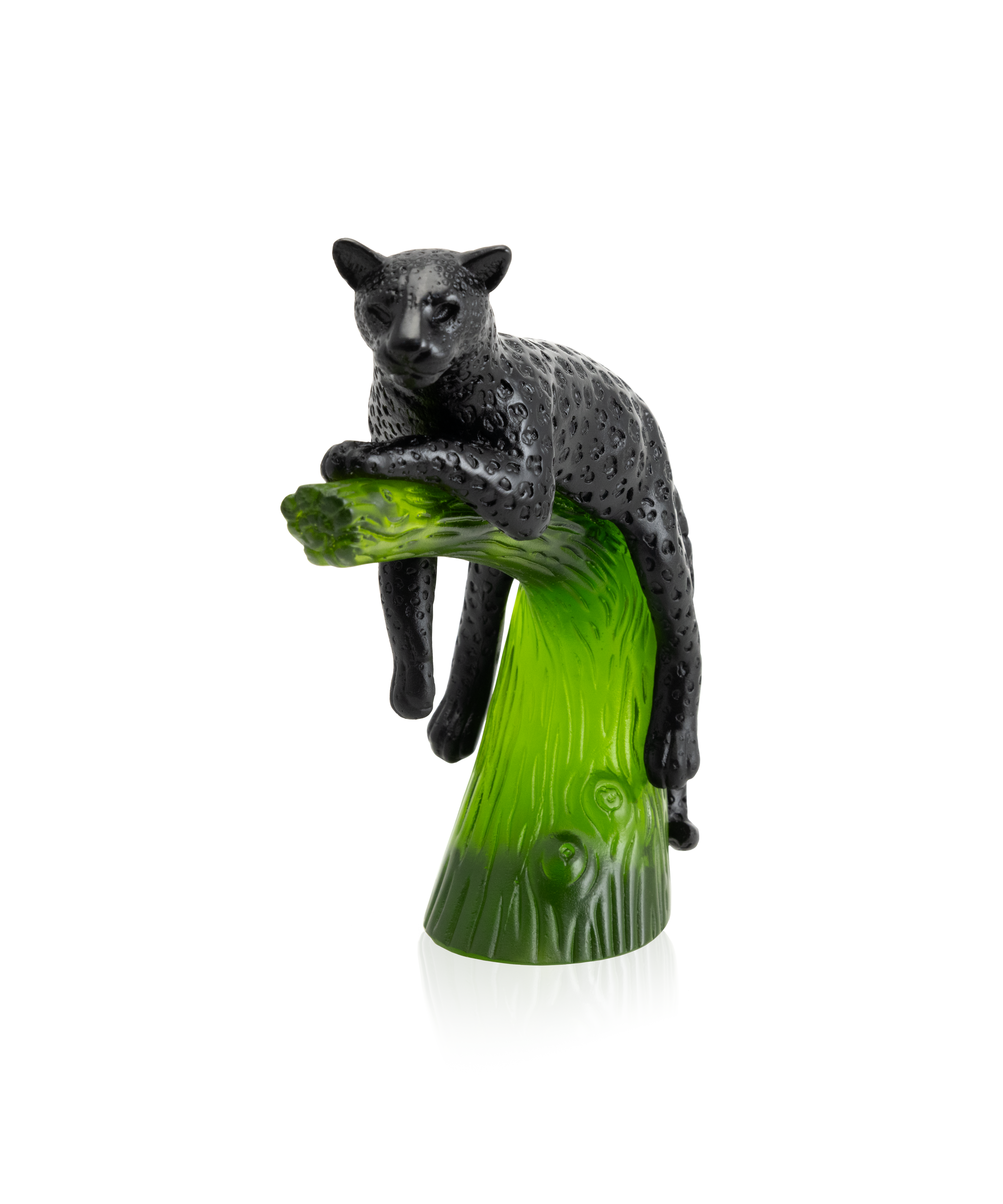 daum-univers-animalier-panth-re-sur-arbre-sculpture-noire image 2