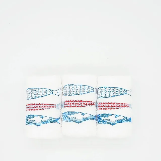 luisa-paix-o-sardine-lot-3-essuie-mains-brod-s-30x30cm image 1