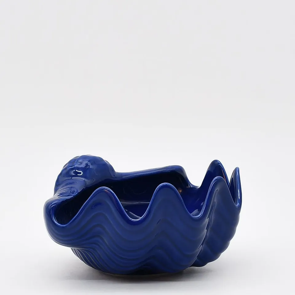 luisa-paix-o-coquillage-c-ramique-bleu-cobalt-16cm image 1