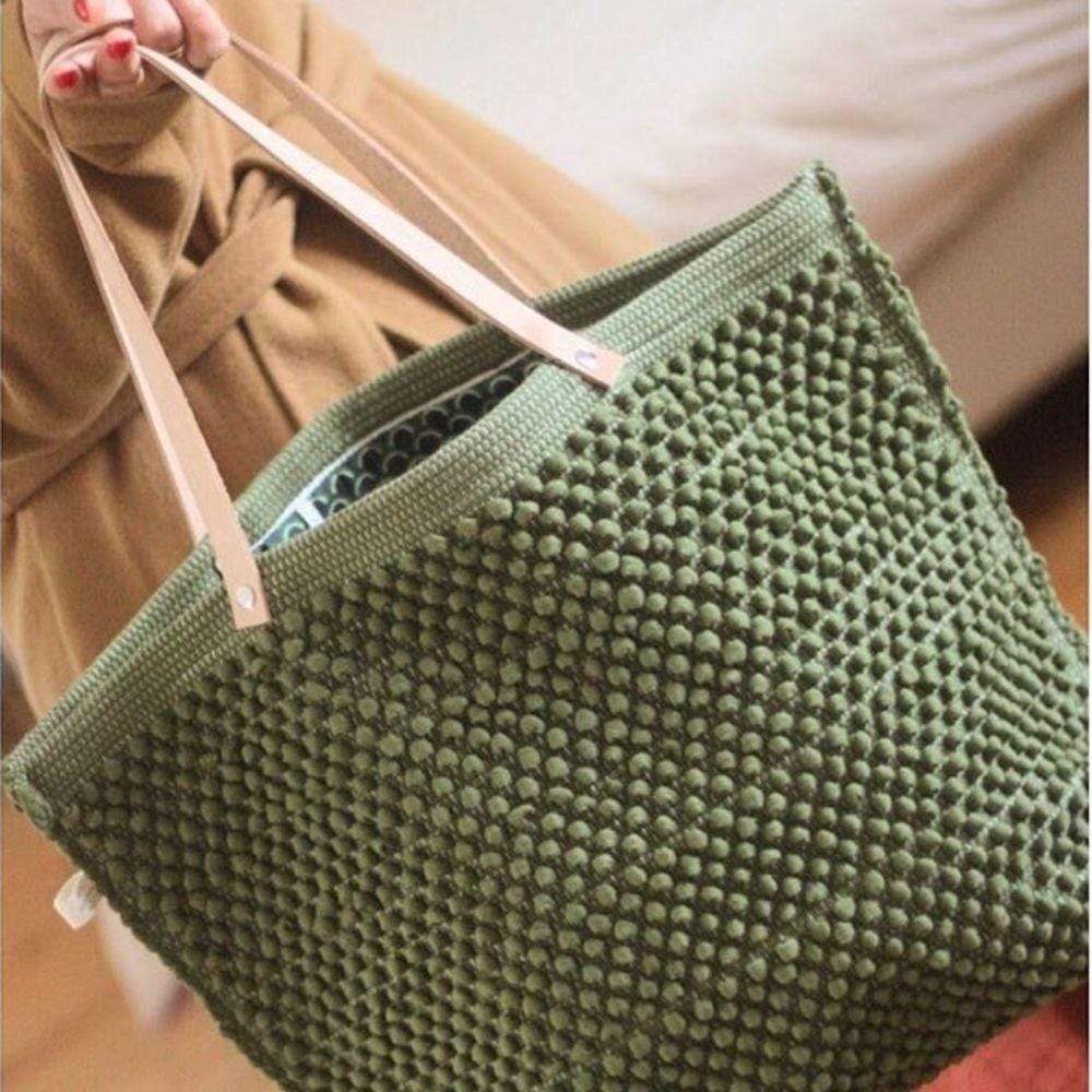 luisa-paix-o-sac-fourre-tout-paule-vert-anses-cuir-50-cm image 5