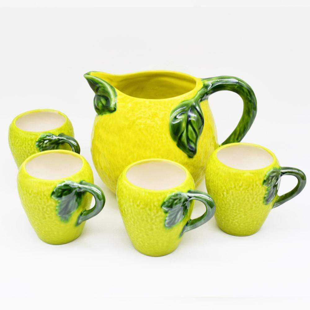 luisa-paix-o-vaisselle-portugaise-service-limonade-c-ramique-citron-5-pi-ces image 2