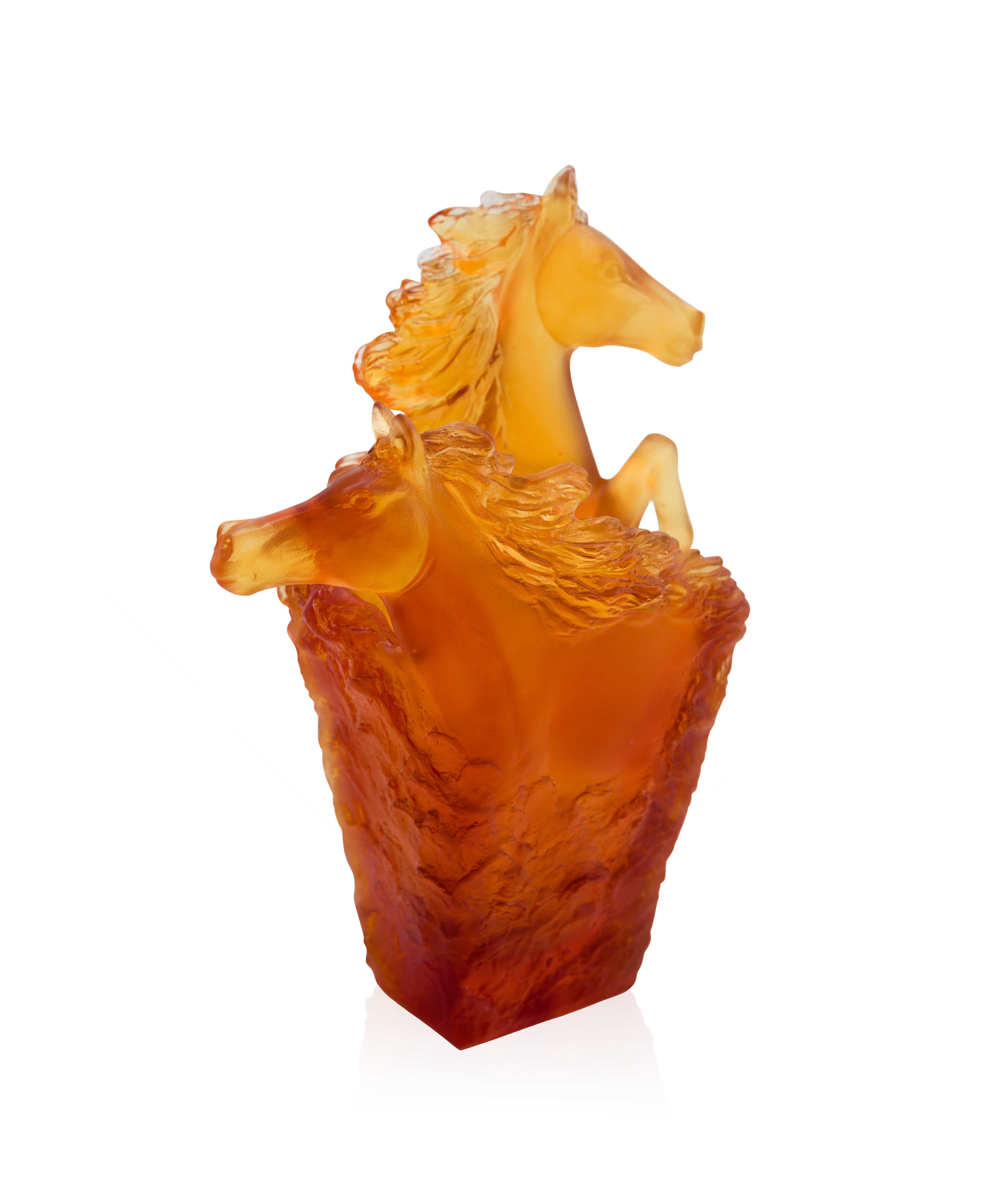 daum-cavalcade-porte-crayon-ambre-sculpture-questre-p-te-de-verre image 1