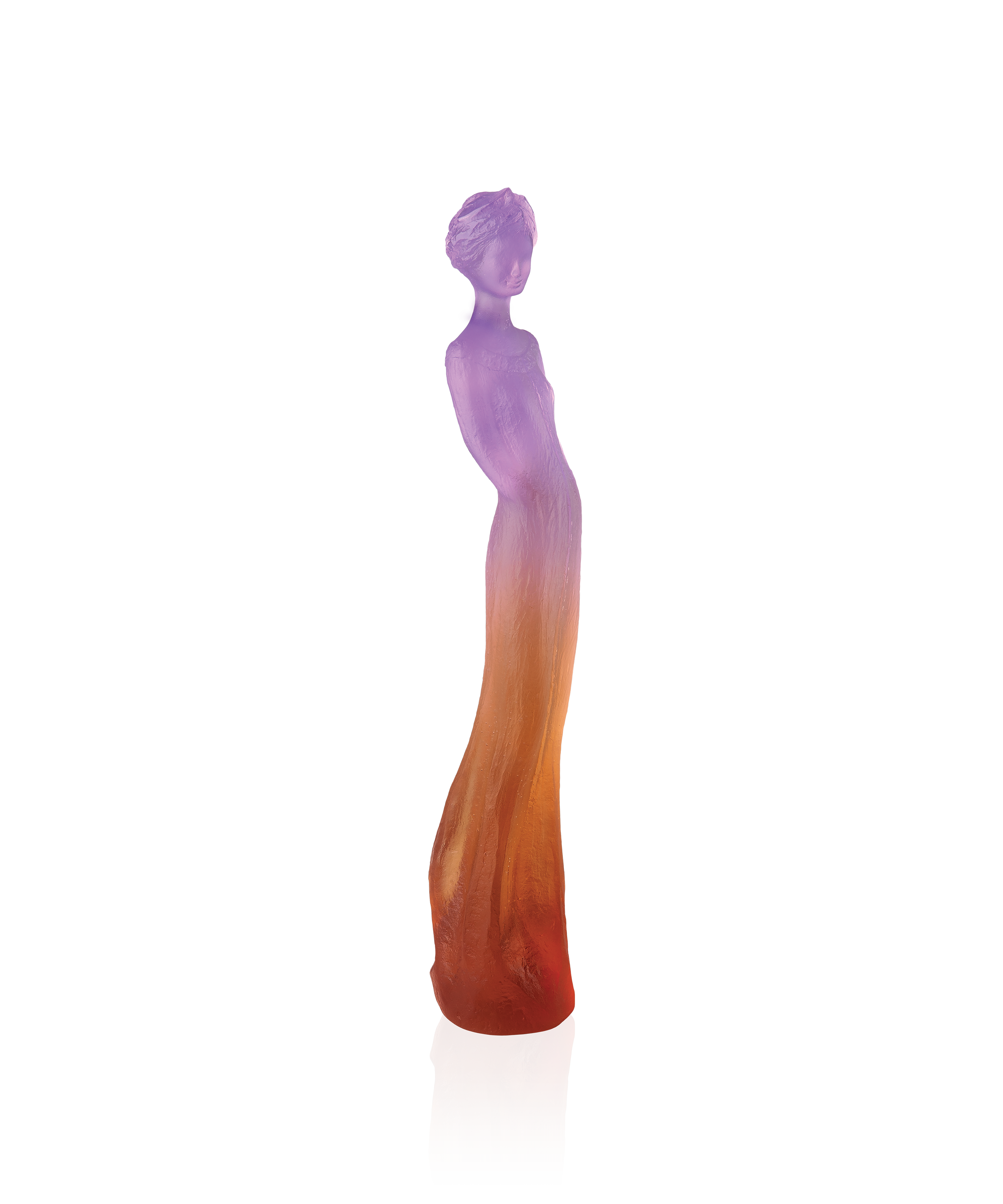 daum-sophie-sculpture-femme-cristal-ambre-violette-375ex image 1