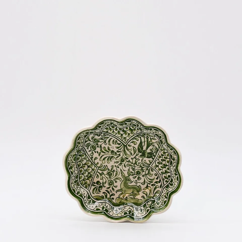 luisa-paix-o-saladier-c-ramique-coimbra-16cm-vert-fait-main image 1