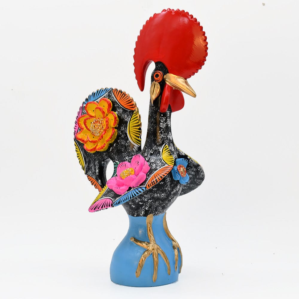 luisa-paix-o-coq-de-barcelos-40cm-noir-c-ramique-pi-ce-unique image 8