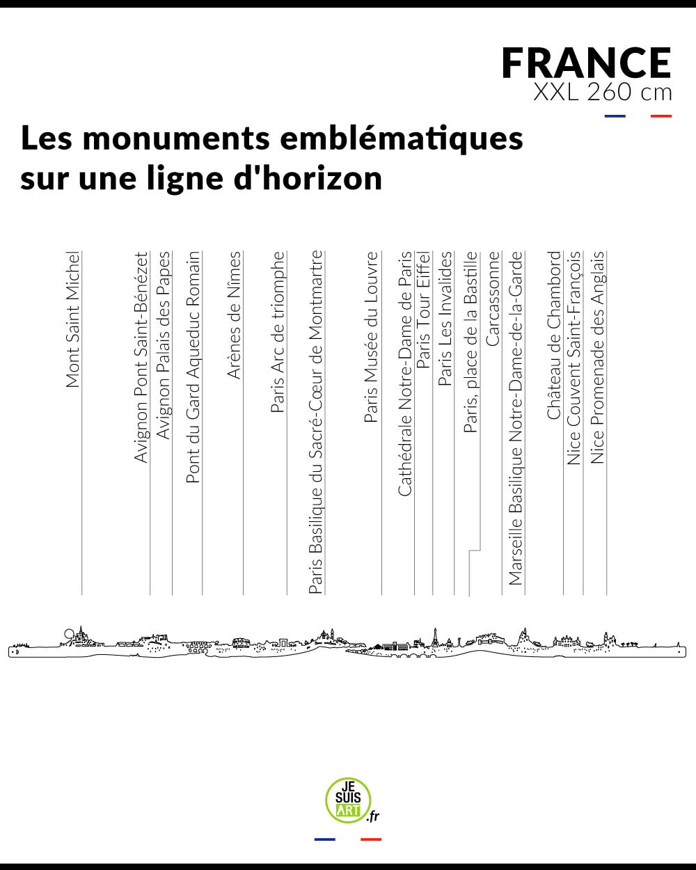 je-suis-art-skylines-france-xxl-d-coration-murale-m-tal-260-cm image 3