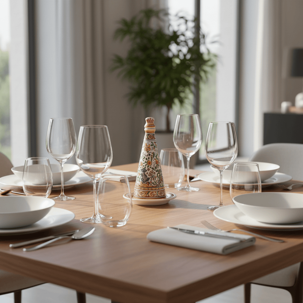 luisa-paix-o-vaisselle-portugaise-carafe-huile-coimbra-250-ml image 2