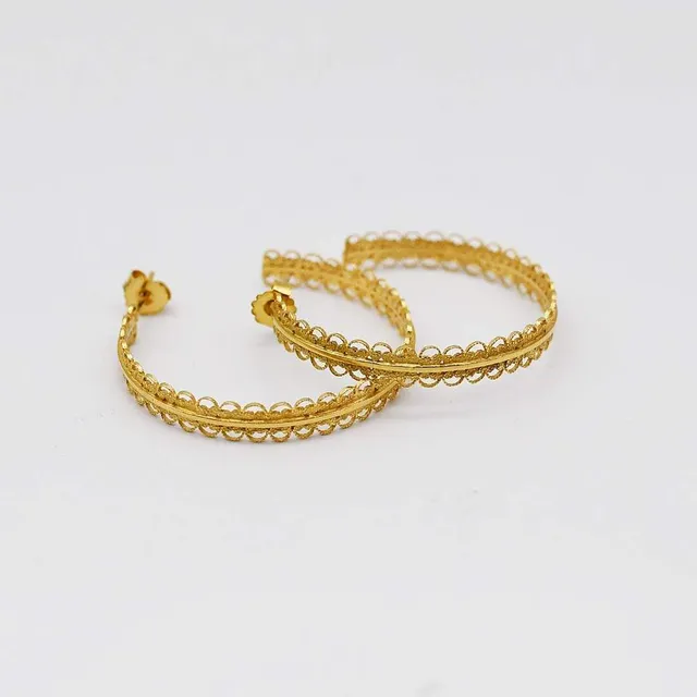 luisa-paix-o-cr-oles-boucles-argent-dor-filigrane-4-cm image 1