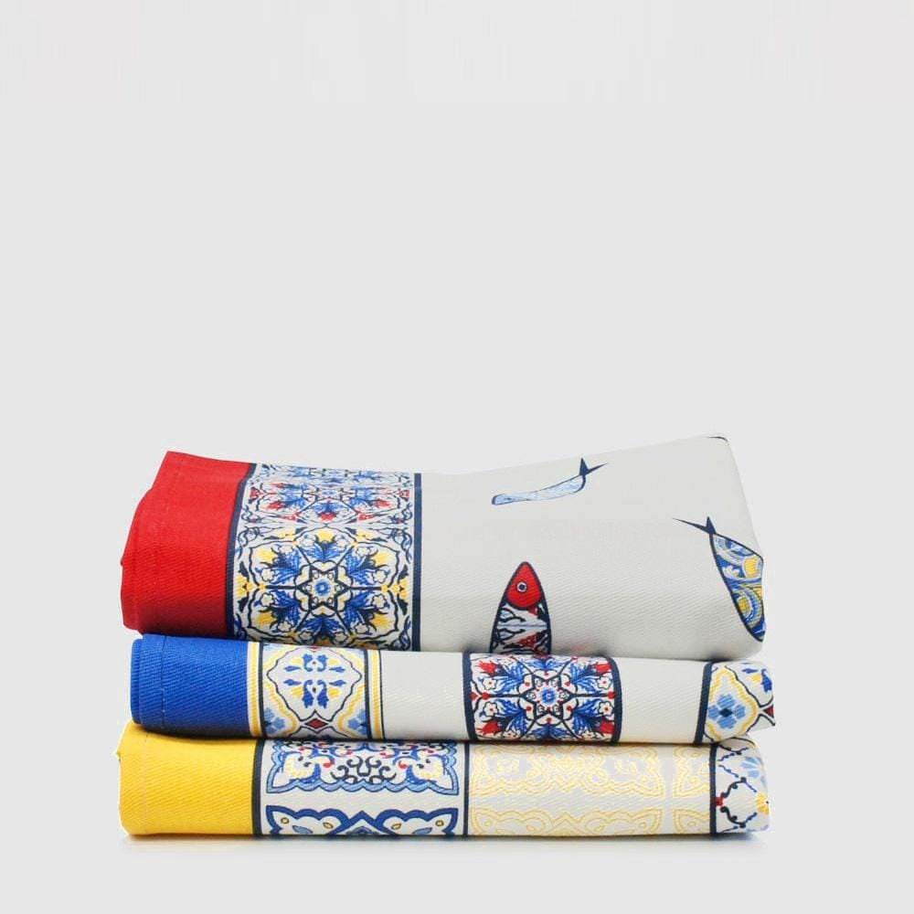 luisa-paix-o-sardinha-torchon-cuisine-coton-jaune-50x70 image 1