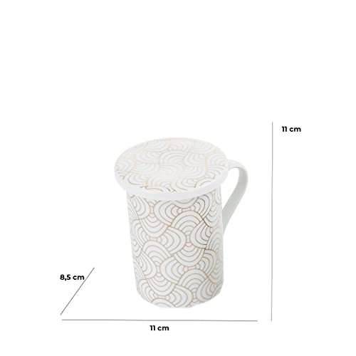 baroni-home-cucina-tasse-th-filtre-blanc-or-11-cm image 6