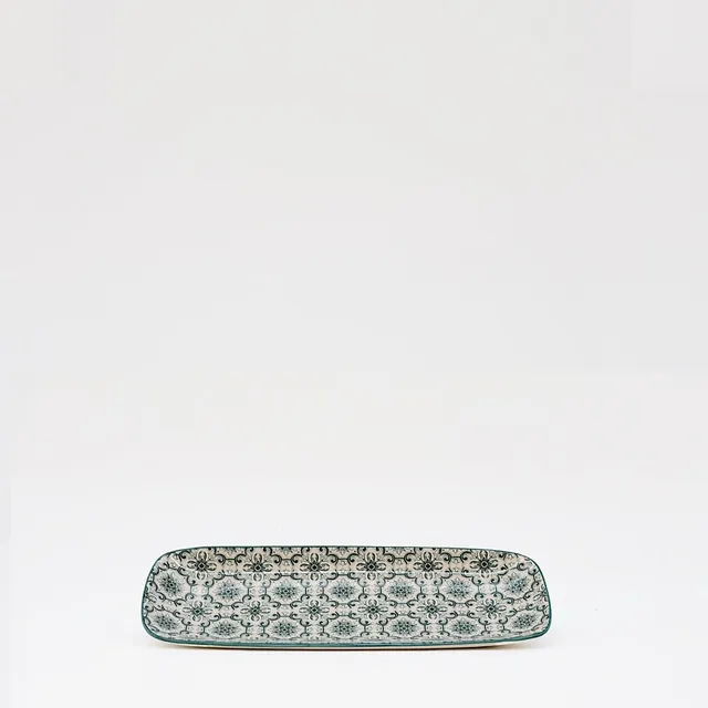luisa-paix-o-padr-o-22-cm-plat-rectangulaire-c-ramique-vert image 1