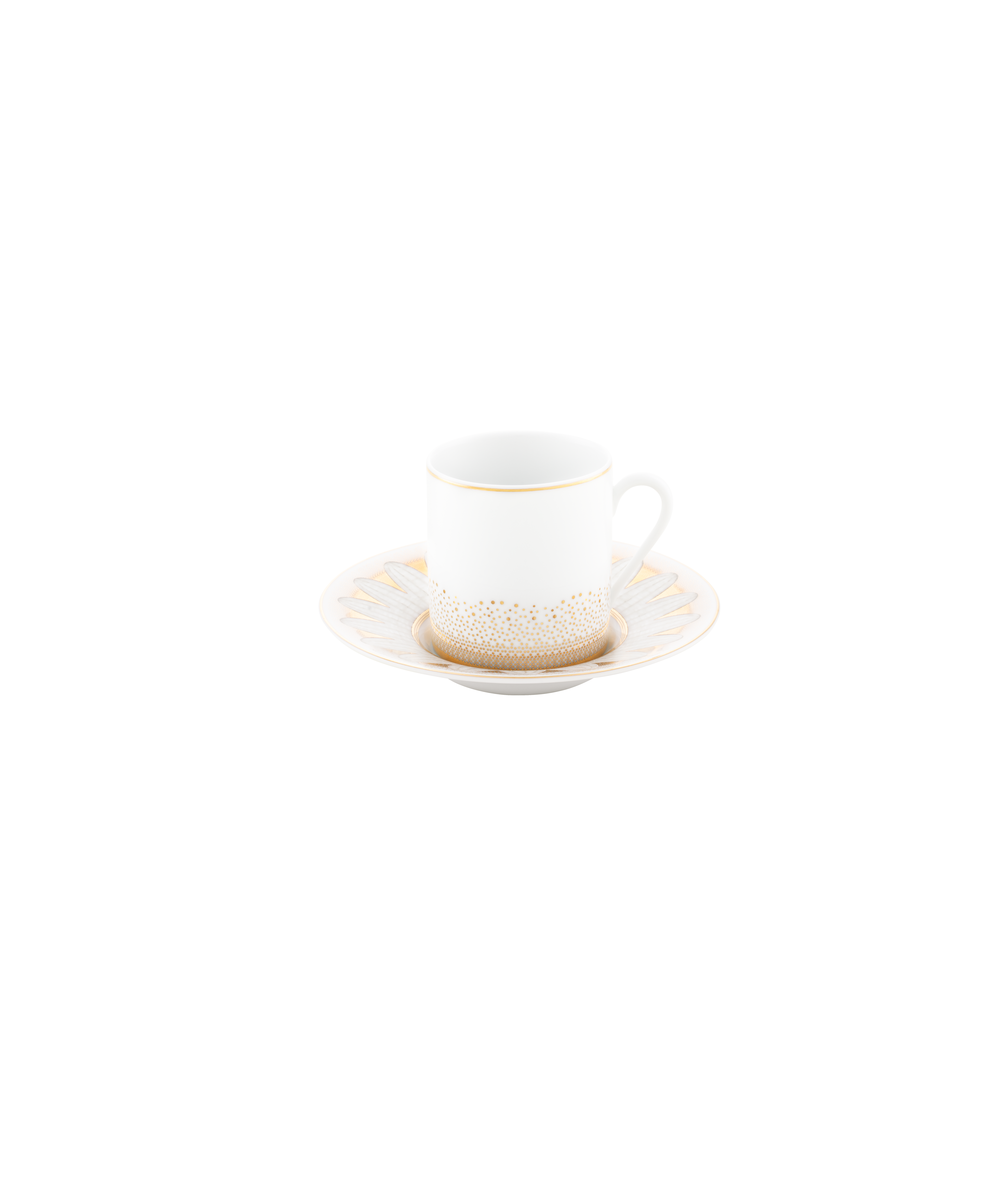 daum-or-d-abeille-coffret-2-tasses-caf-porcelaine-avec-soucoupe image 1