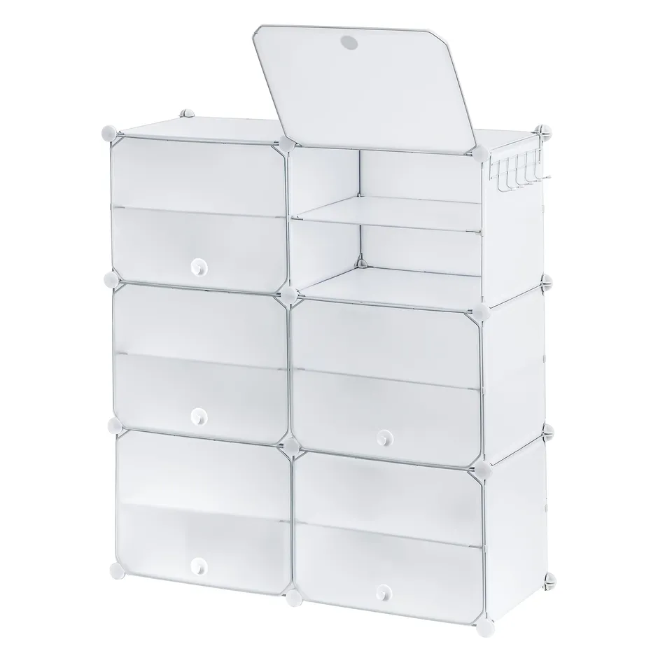 baroni-home-organizzazione-meuble-chaussures-blanc-12-compartiments image 1