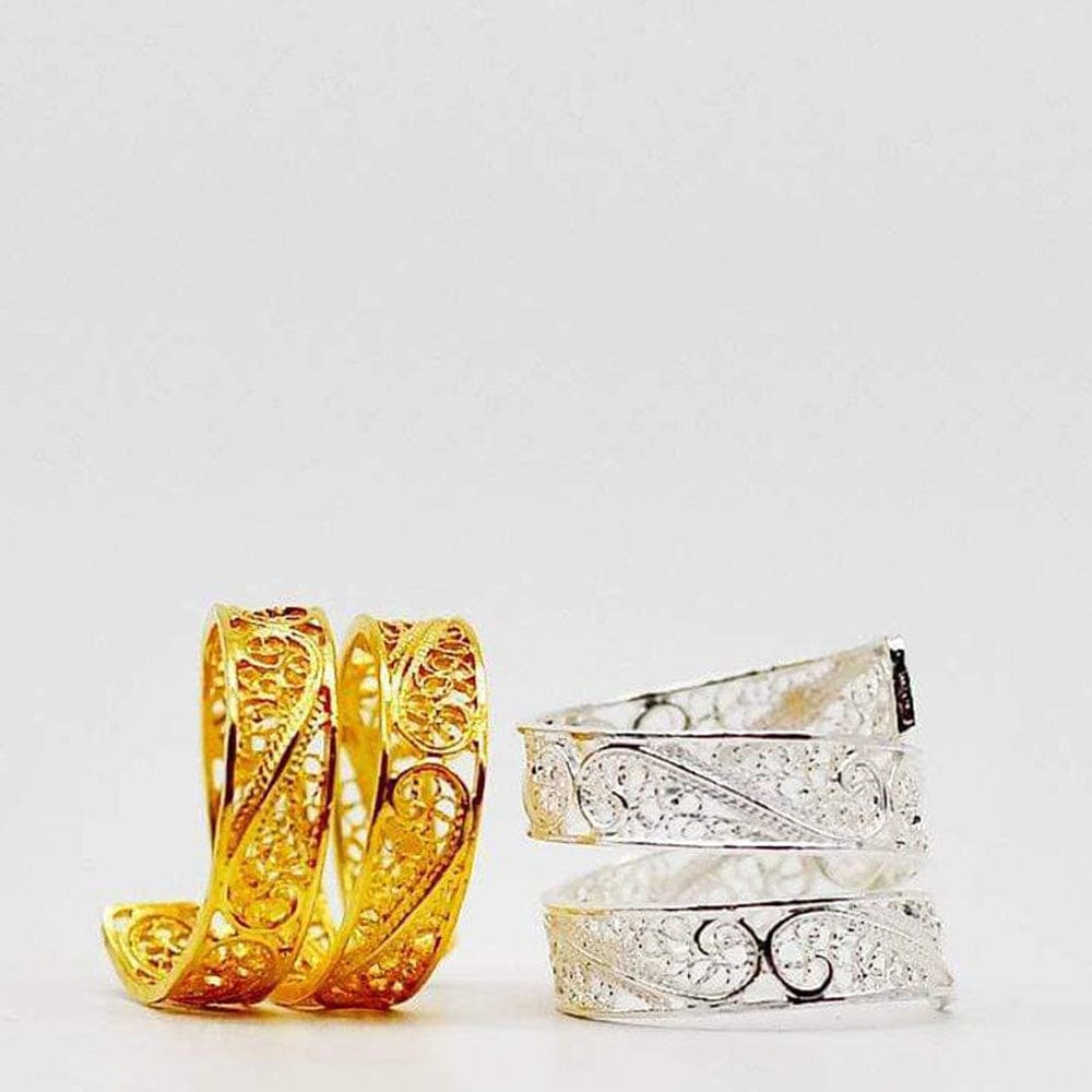 luisa-paix-o-serpente-bague-filigrane-argent-2-tours image 1
