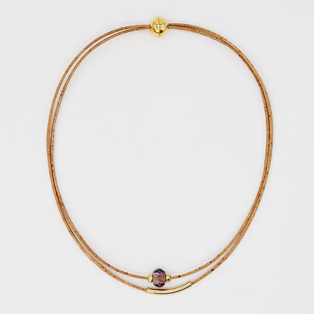 luisa-paix-o-collier-li-ge-perle-rose-52cm-fermoir-aimant image 1