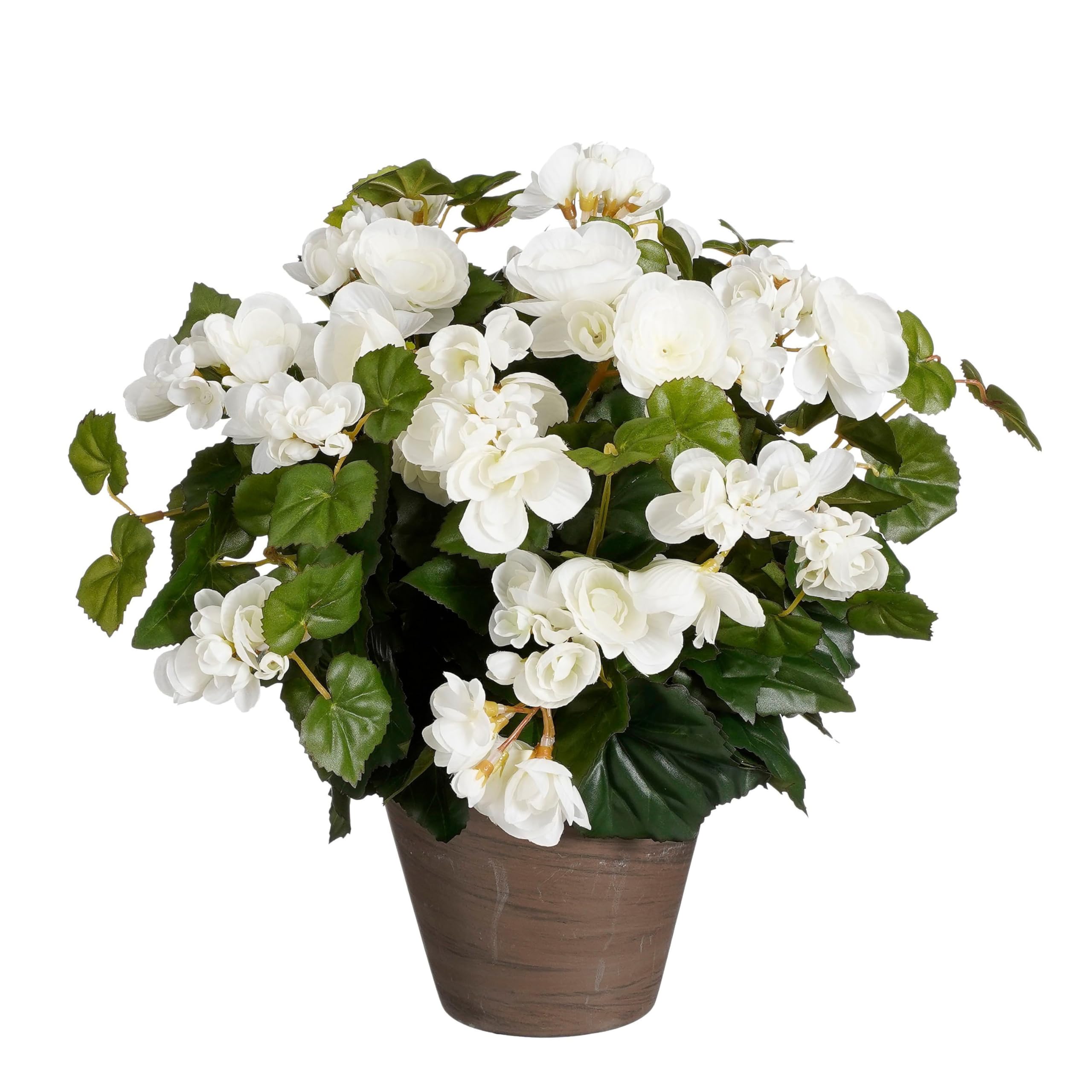 mica-decorations-b-gonia-artificiel-blanc-37-cm-pot image 1