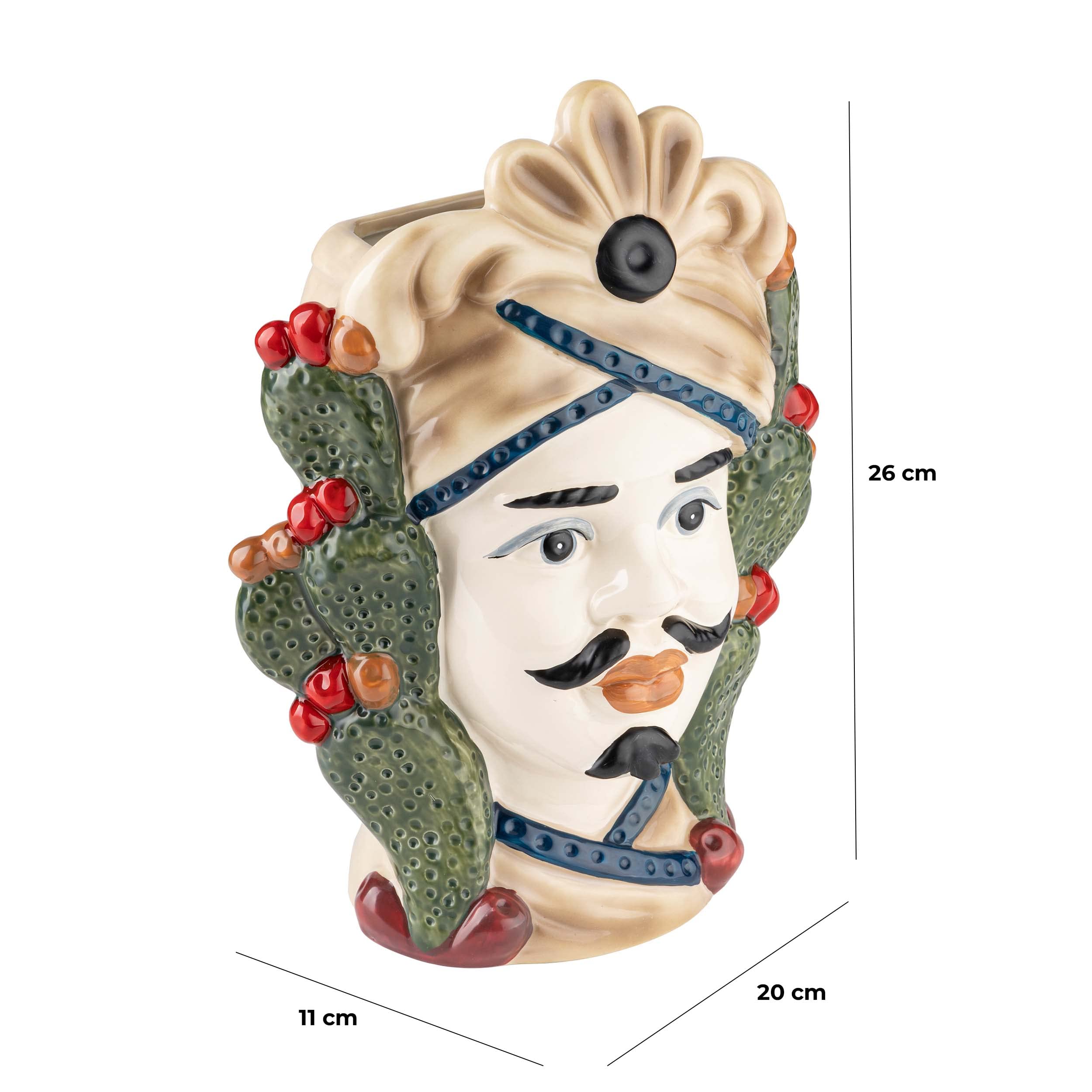 baroni-home-teste-di-moro-vase-t-te-de-moro-porcelaine-20x11x26-cm image 2