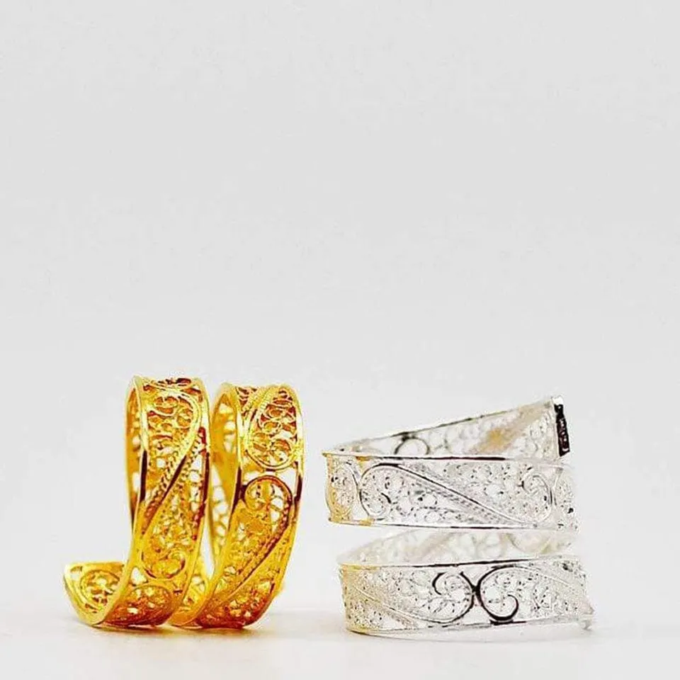luisa-paix-o-serpente-bague-filigrane-argent-2-tours image 1