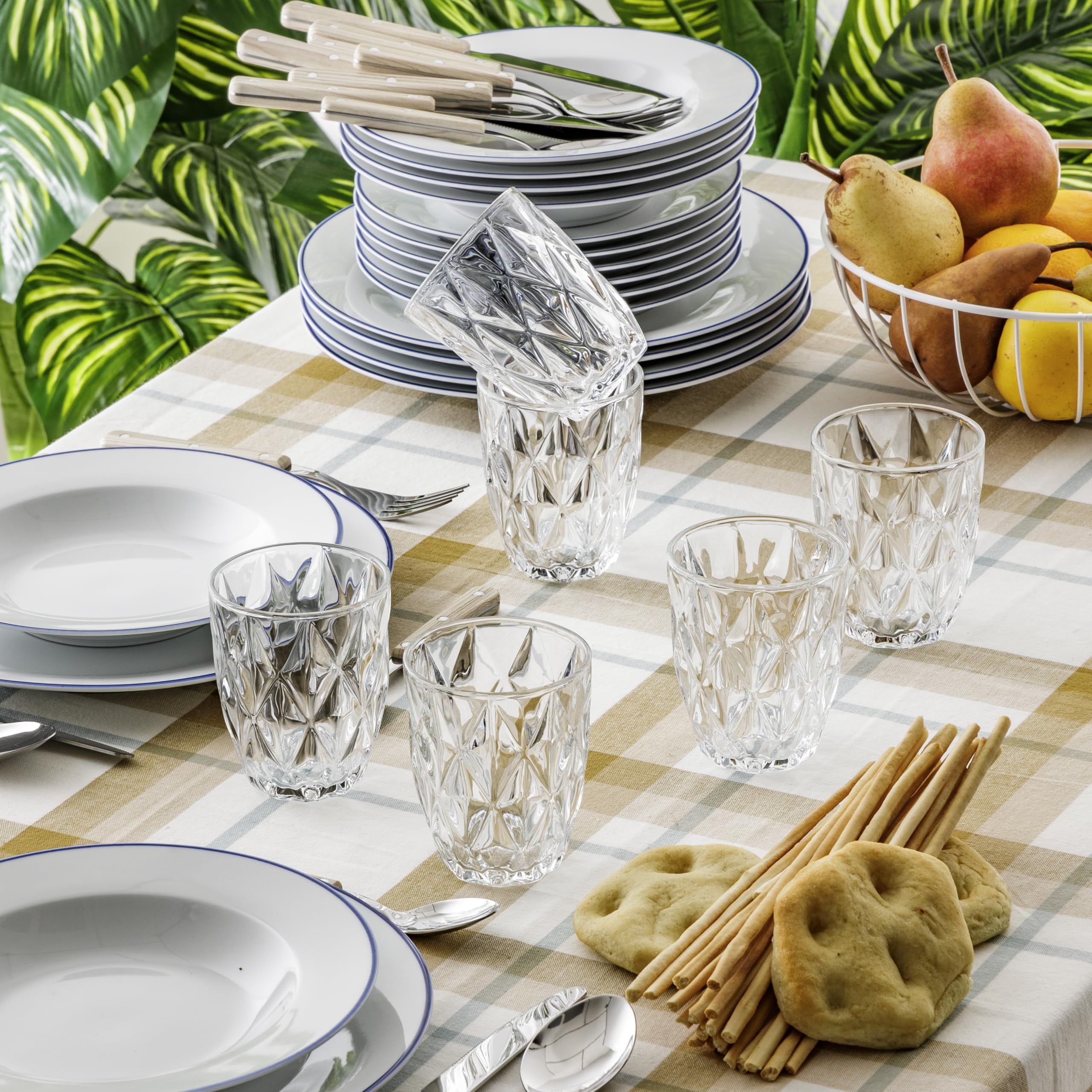 baroni-home-cucina-lot-6-verres-grands-losanges-30cl image 2