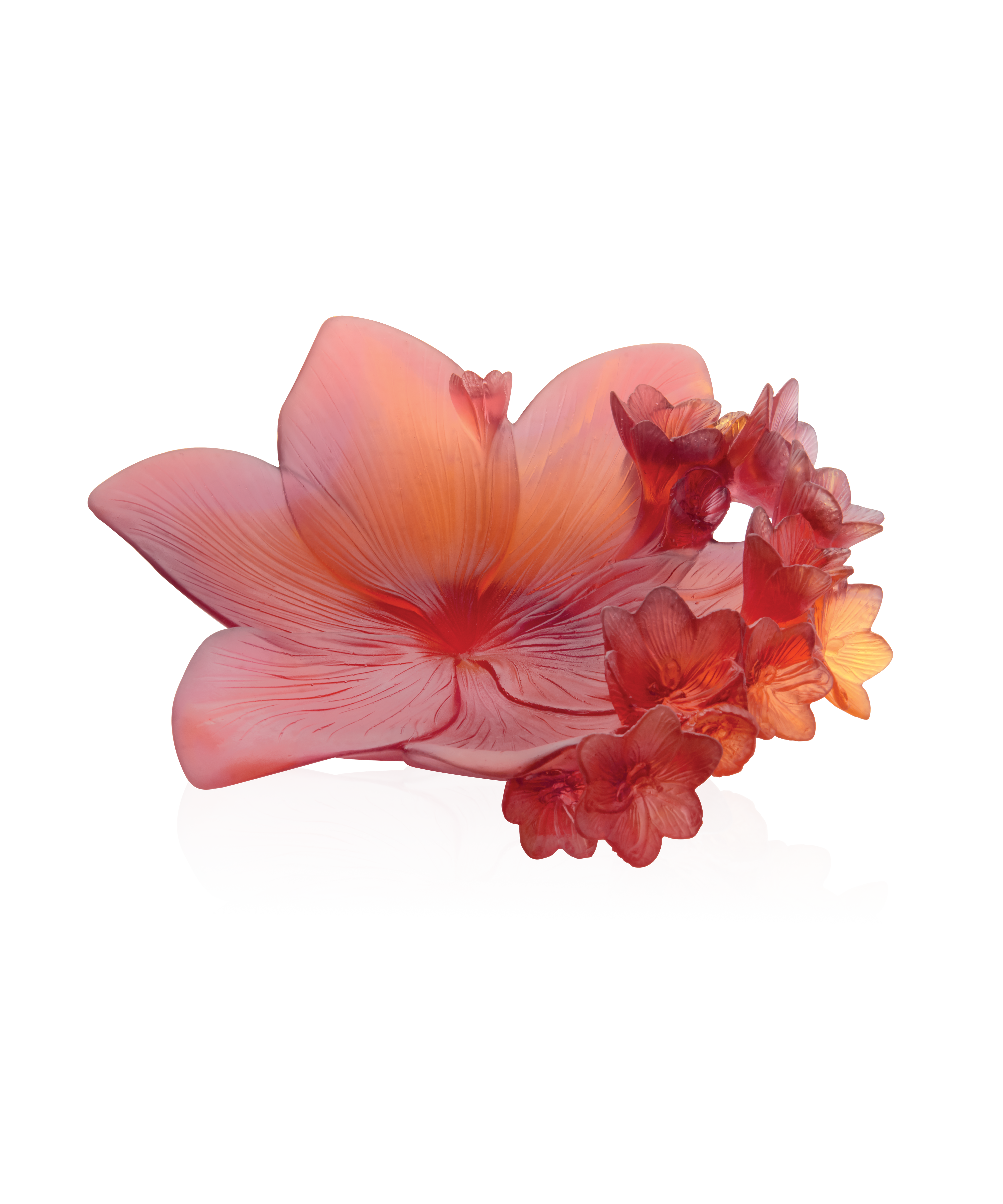 daum-safran-coupe-cristal-rouge-orange image 1