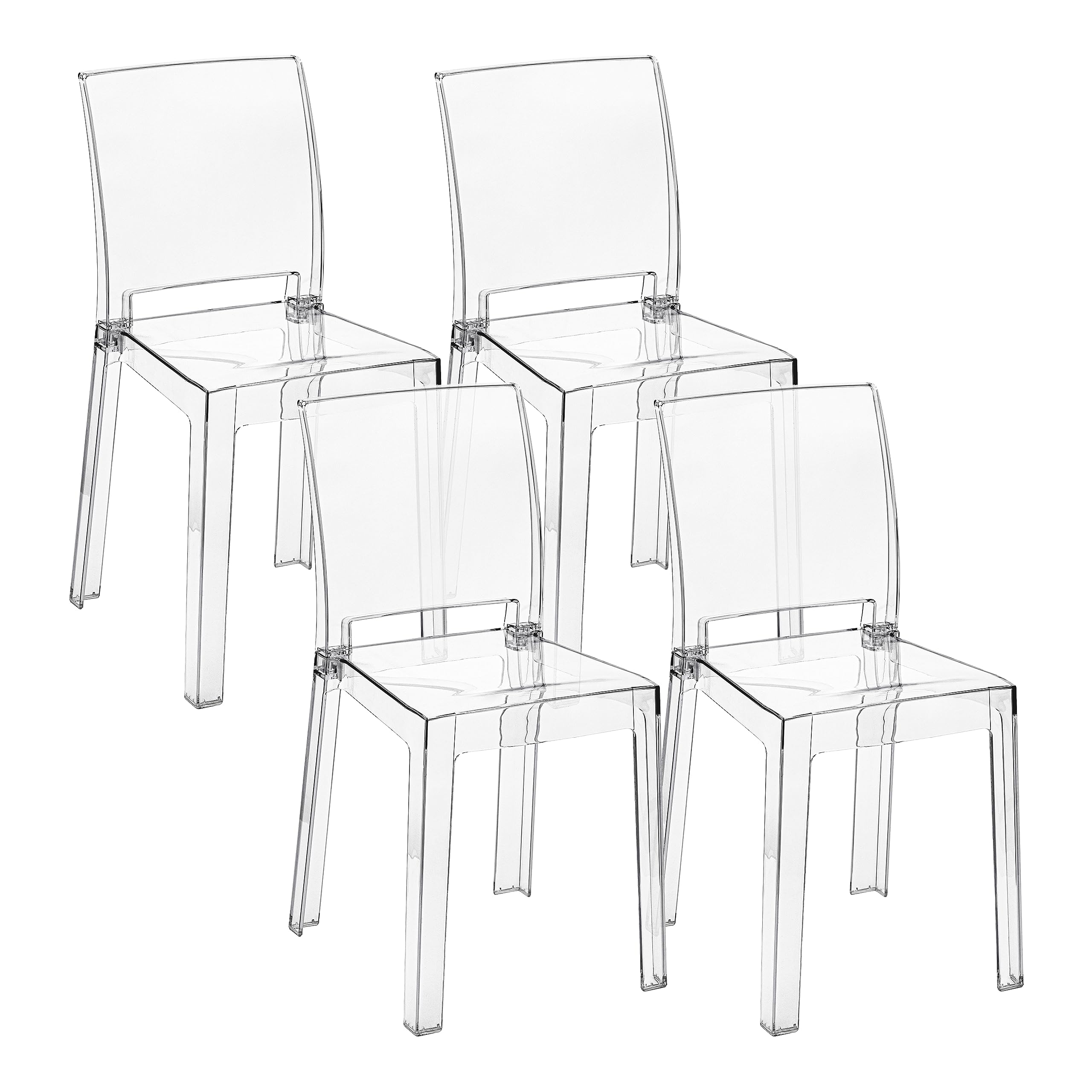 baroni-home-sedie-lot-4-chaises-transparentes-polycarbonate-36x81 image 1