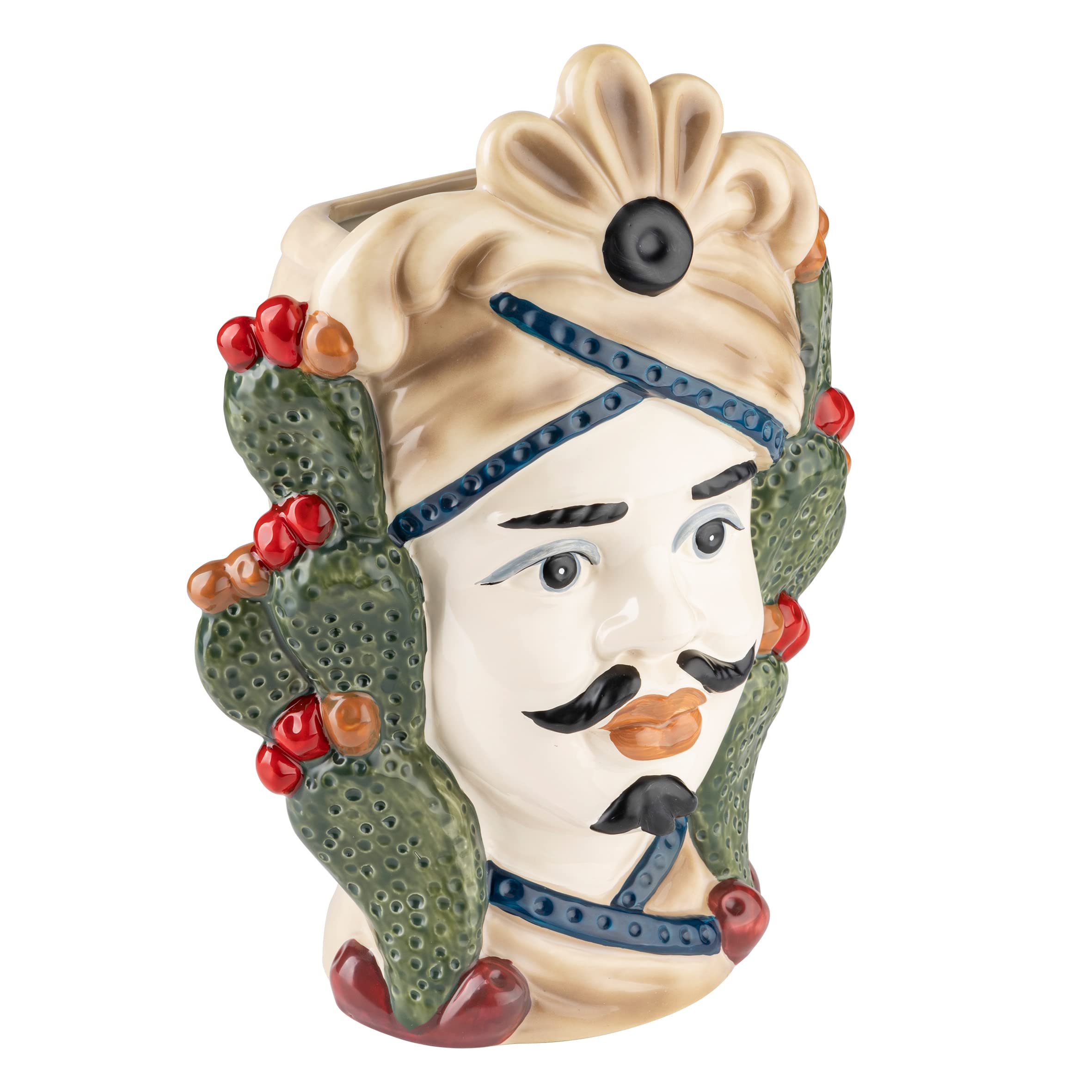 baroni-home-teste-di-moro-vase-t-te-de-moro-porcelaine-20x11x26-cm image 1