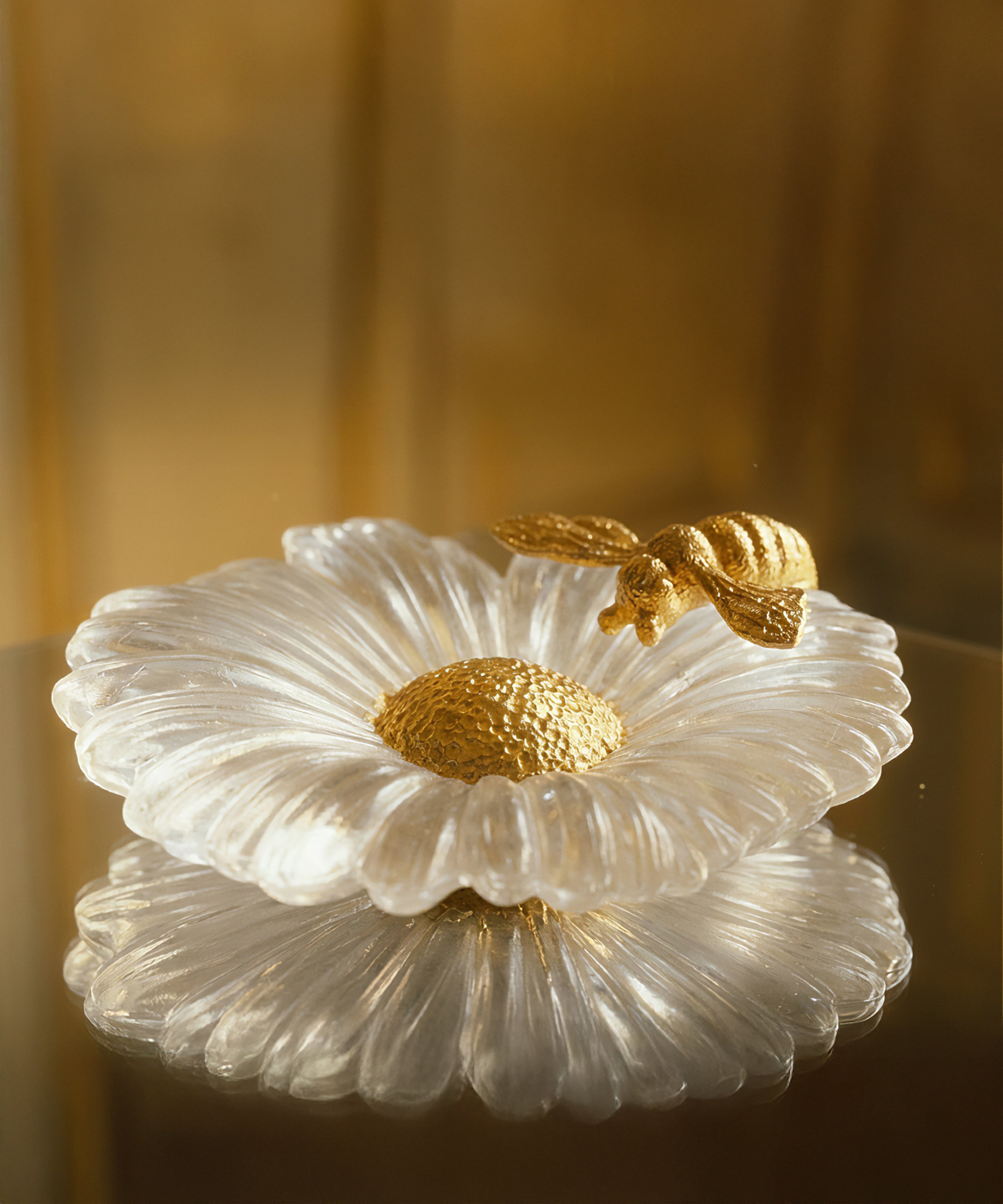 daum-or-d-abeille-fleur-d-corative-feuille-d-or image 2