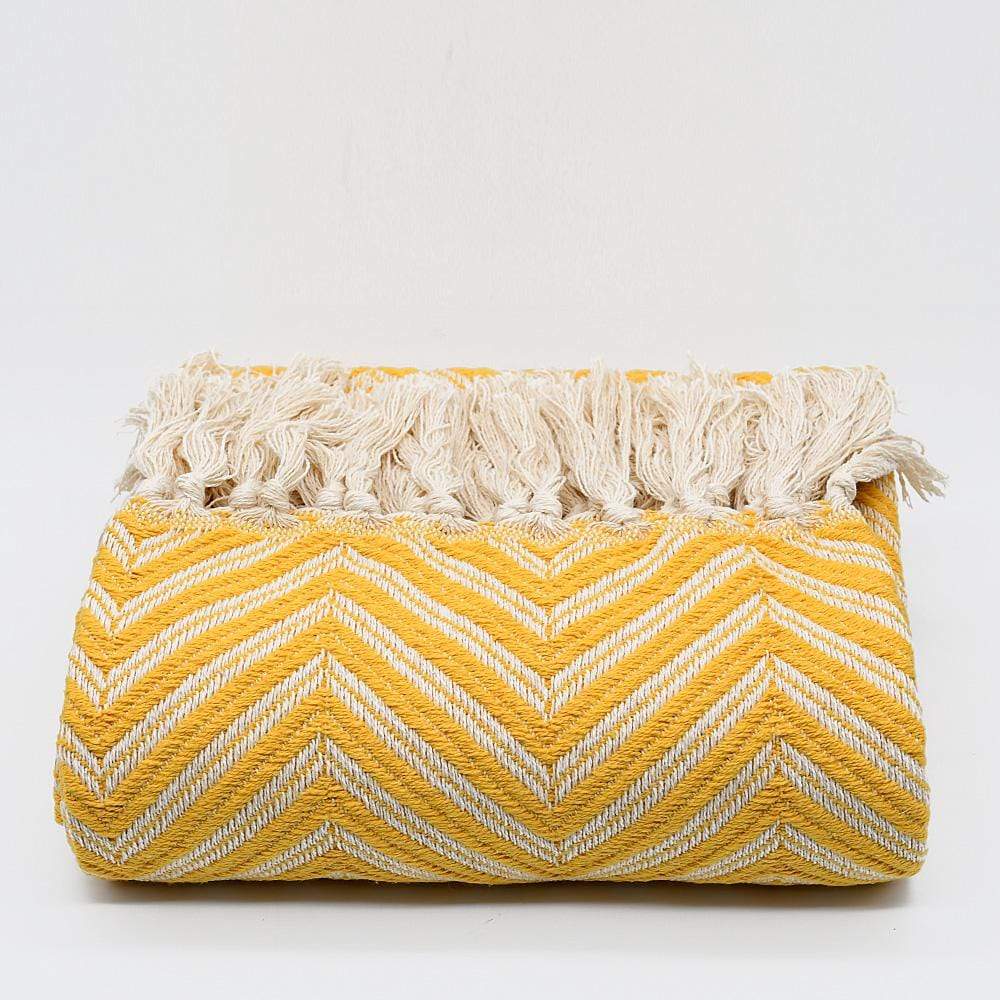 luisa-paix-o-espiga-plaid-coton-jaune-200x135cm-chevrons image 3